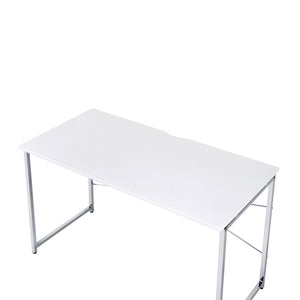 Tennos - Writing Desk - White & Chrome Finish