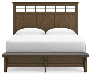 Shawbeck - Medium Brown - King Panel Bed