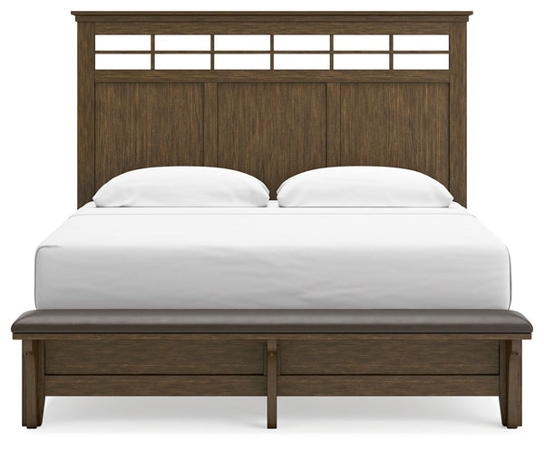 Shawbeck - Medium Brown - King Panel Bed