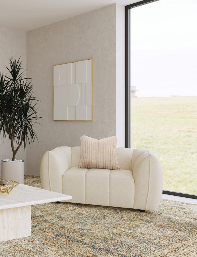 Introduce impeccable comfort and cozy vibes in your living room or den with a modern chair-and-a-half. This piece not only offers an extra-wide silhouette for the perfect curl-up spot but also features a fun bubble-like design that serves as the perfect i
