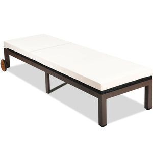 Sturdy metal frame supporting  holds up to 375 lbs<br>Ergonomic backrest in 5 tilting positions  fits your body curve to a better enjoyment<br>Soft & comfortable cushion with high resilience  provides a more comfortable relax<br>Environmentally friendly P