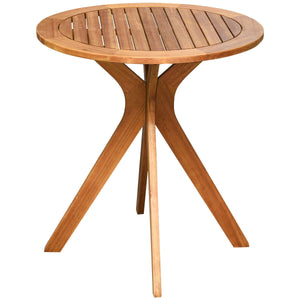 Crafted with solid wood  the frame of table is sturdy and can be used for long time. And the legs of the table are designed like X-shape which also adds stability of the table. Â  With varnish on the surface  the side table is waterproof and scratch-resis