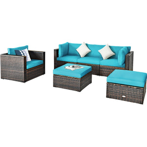 Durable rattan and sturdy steel materials are used to ensure a long lifespan <br>Thick and soft cushions for comfortable (pillows not included) <br>Removable and washable cushion cover with zipper <br>Free and flexible combination to meet your different n