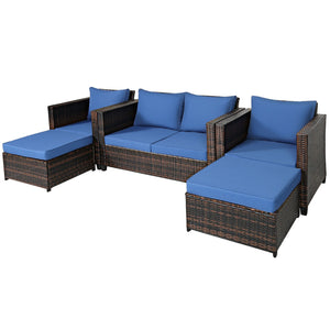 Durable and weather-resistant material can be used for a long time<br>Sturdy frame ensures strong stability and large bearing capacity<br>Removable cushion cover with zipper makes it convenient to clean<br>Soft sponge cushions and pillows provide more com