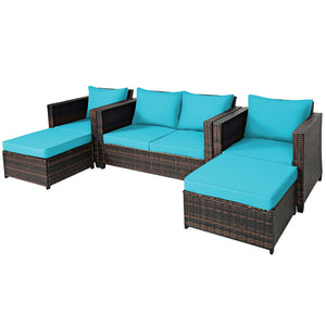 Durable and weather-resistant material can be used for a long time<br>Sturdy frame ensures strong stability and large bearing capacity<br>Removable cushion cover with zipper makes it convenient to clean<br>Soft sponge cushions and pillows provide more com
