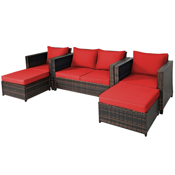 Durable and weather-resistant material can be used for a long time<br>Sturdy frame ensures strong stability and large bearing capacity<br>Removable cushion cover with zipper makes it convenient to clean<br>Soft sponge cushions and pillows provide more com