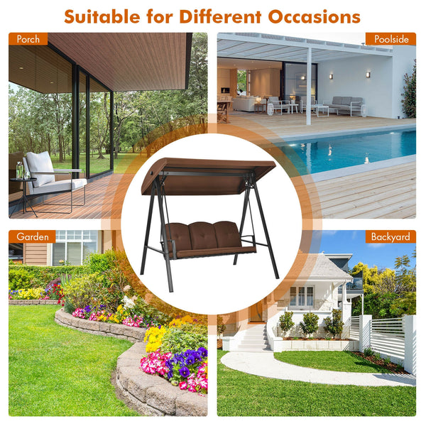 Enjoys shade coverage from the sunlight thanks to its adjustable canopy <br>Great for sunbathing because of its removable canopy <br>Strong loading capacity up to 710 lbs with heavy duty steel frame <br>Triangular structure for extra stability <br>Sturdy 