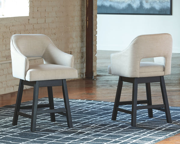  self-returning swivel and contoured back make it beautifully in tune with your needs. Luxurious linen-look upholstery is a sensational touch.<br><br><b>Add