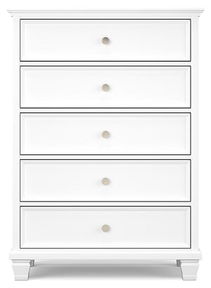 Fortman - White - Five Drawer Chest