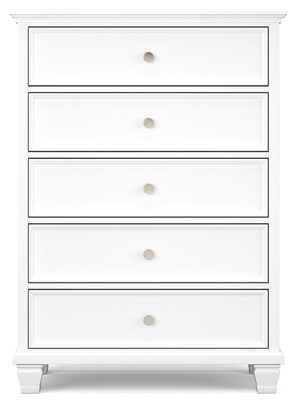 Fortman - White - Five Drawer Chest