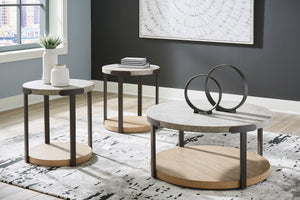  occasional tables are perfect for keeping your snacks close and design books displayed. So why settle for a traditional design when you can mix it up a little? This table set showcases a clean-lined round silhouette