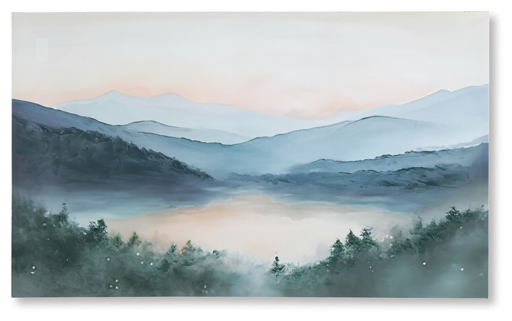 This gallery wrapped canvas brings the serene beauty of the mountains into your home. Its misty, dreamlike landscape infuses a touch of tranquility into your everyday routine. Ahhhh.<br/><br/><b>Product Features</b><ul><li>Gallery wrapped canvas</li><li>H