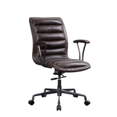 Stylize your office with the functional and beautiful Zooey executive chair. Padded with high-quality top grain leather, this chair is designed to maximize the comfort and coziness. With the swivel and adjustable height, the functionality will sure to mak