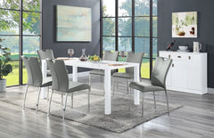 Simple and modern, the Pagan white high gloss dining table is a stunning centerpiece for your dining area. Designed to seat 6 comfortably, the white high gloss table is a perfectly stylish setting for any occasion. Carefully crafted from engineered wood a
