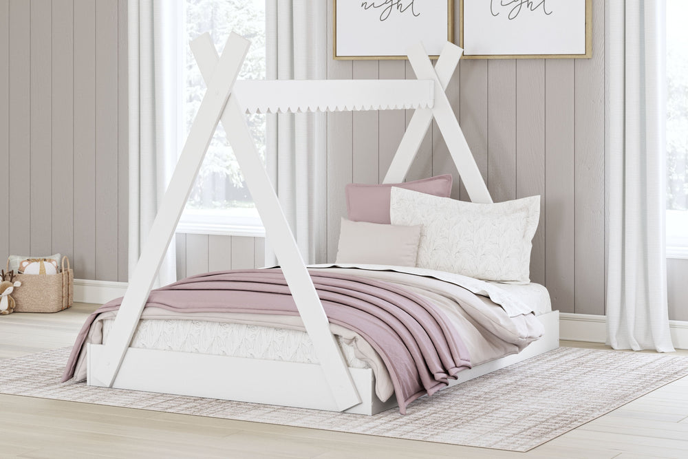 Designed for the young and the young at heart, this tent bed offers a unique and fun sleeping experience. Whether you-'re looking to create a magical play area for your little ones or simply want to add a touch of whimsy to your bedroom, this versatile pi