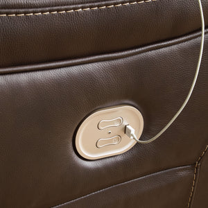  the expertly matched leather and faux leather upholstery is enriched with a pebble grain effect for authentic appeal and e