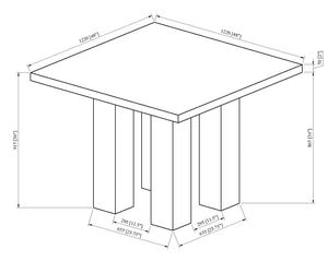 Parkside - Counter Height Table Top - White