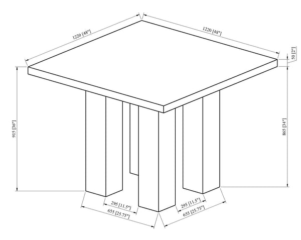 Parkside - Counter Height Table Top - White