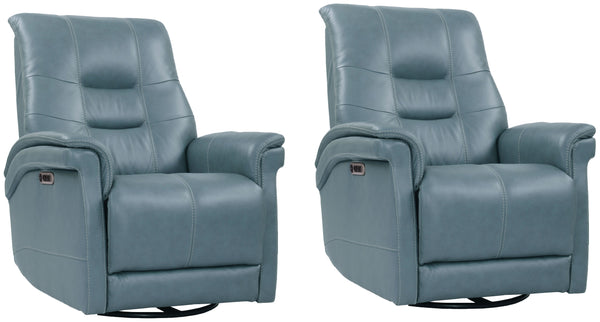 Enjoy the ultimate in relaxation with this stylish Verona Azure Carnegie glider rocker featuring a FreeMotionÂ® cordless battery-powered headrest and footrest plus 360-degree swiveling motion.<br/><br/><b>Product Features</b><ul><li>Power Headrest</li><li