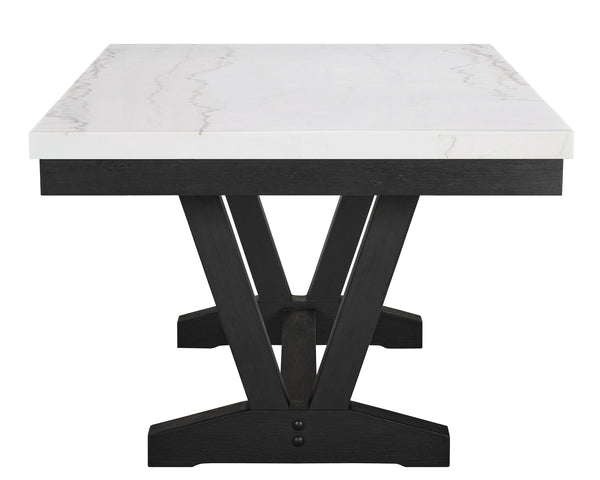 Varley - 6 Piece Dining Room Set With 4 Wing Dining Chairs & Bench - White / Gray