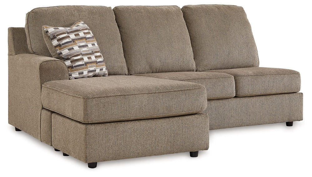 This left-arm facing sofa chaise is made with polyester upholstery. Pairs with other items in the series to make a sectional.<br><br><b>Additional Dimensions</b><br><ul><li>Arm height: 24-"</li><li>Seat depth: 21-"</li><li>Seat height: 20-"</li><li>Top of