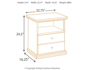  vintage-inspired style. Though designed to look like a two-drawer piece