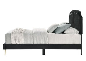 Zeena - Eastern King Bed - Black Velvet