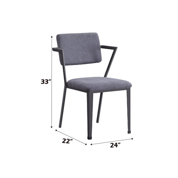 Cargo - Chair - Gray Fabric & Gunmetal