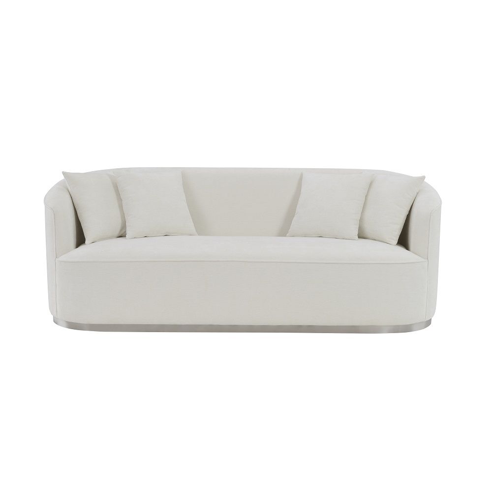 Seat Construction: Pocket Coil Tight Seat & Back Cushion Accent Pillow Included Wooden Inner Frame Metal Plate Legs