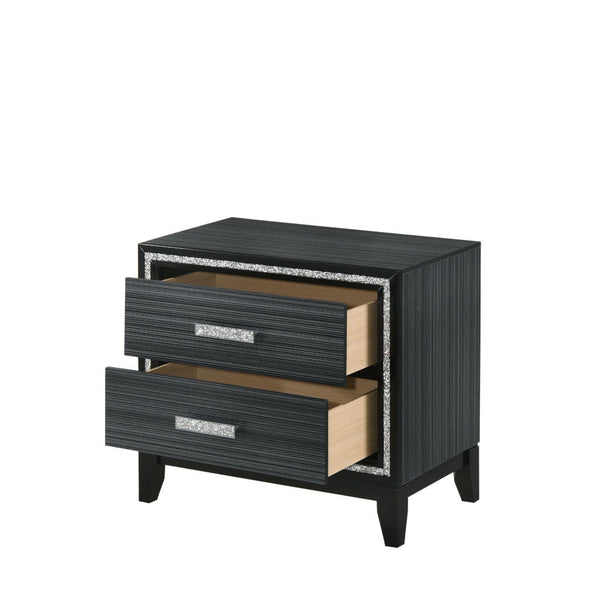 Haiden - Nightstand - Weathered Black Finish