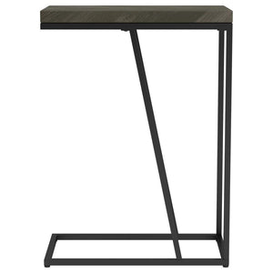 Sergio - Engineered Wood C-Shaped Sofa Side Table - Rustic Gray