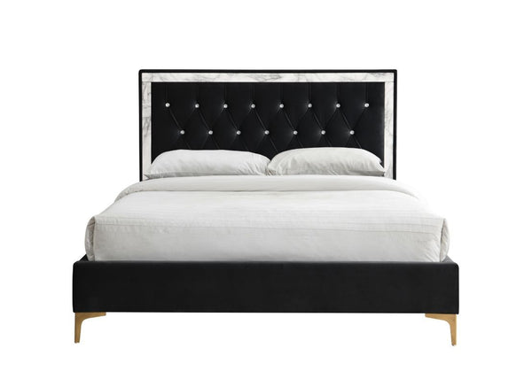 Rowan - Eastern King Bed - Black Fabric