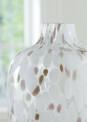 Keelton - White / Taupe / Pink - Vase - 14"