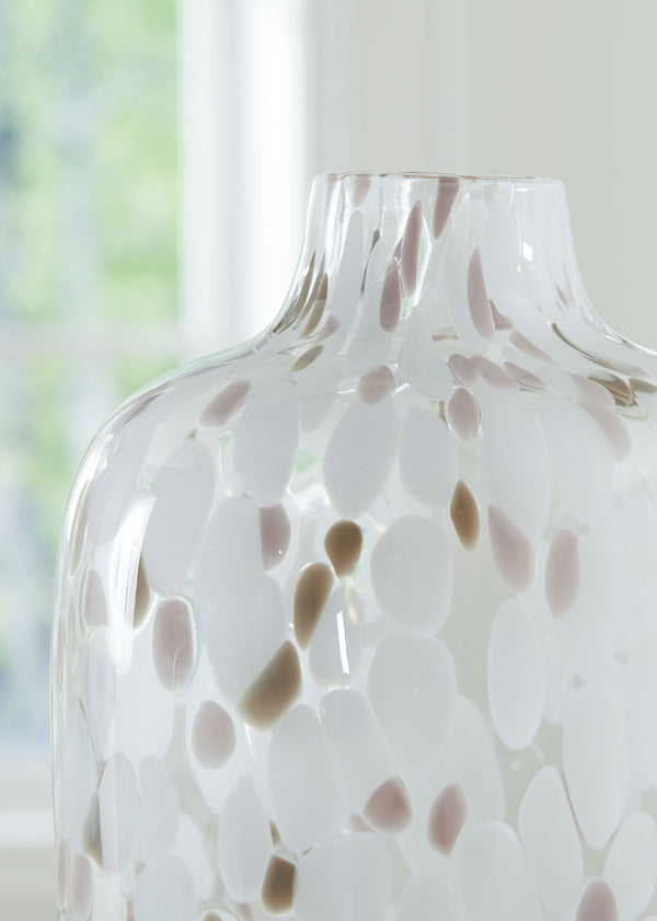 Keelton - White / Taupe / Pink - Vase - 14"