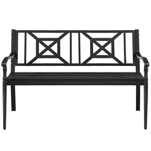 The spacious seat can hold up to 2-3 people<br>Smooth surface is easy to clean and maintain<br>Sturdy all-steel design for durability and stability<br>The elegant front legs give the bench a classic style<br>Non-slip pads prevent the floor from being scra