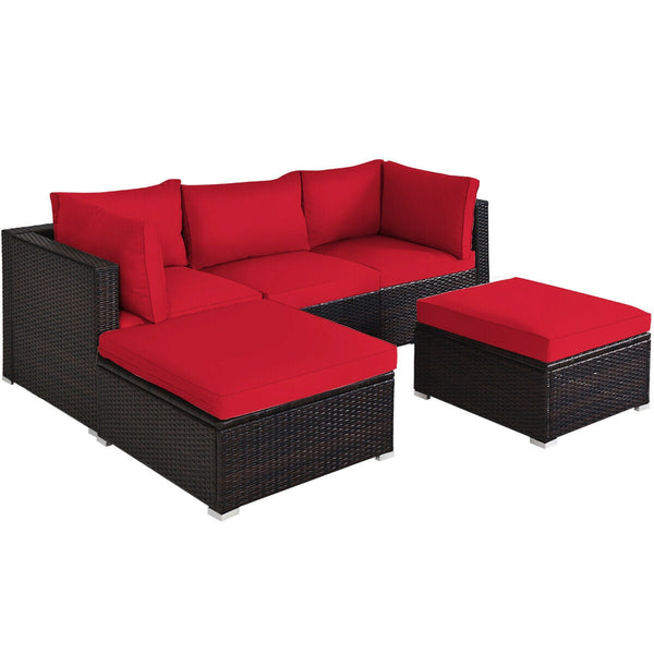 Sturdy steel structure provides strong stability and large bearing capacity<br>Durable and weather-resistant PE rattan provides a long service life<br>Lofty sponge padded seat and back cushions for more comfort and relaxation<br>Removable cushion cover wi