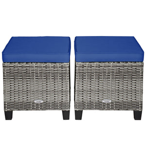 Â Can be used as additional seats with comfortable seat cushions<br>Â Ropes for keeping seat cushions with ottomans tightly<br>Â Serves as footstools for combining with other outdoor furniture<br>Â Waterproof and removable cushion covers for easy maintena