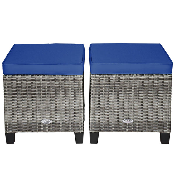 Â Can be used as additional seats with comfortable seat cushions<br>Â Ropes for keeping seat cushions with ottomans tightly<br>Â Serves as footstools for combining with other outdoor furniture<br>Â Waterproof and removable cushion covers for easy maintena