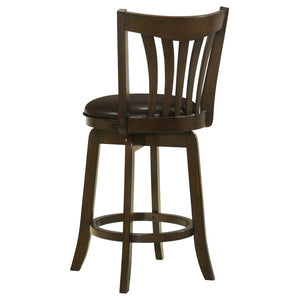 Lambert - Wood Counter Height Swivel Bar Chair - Dark Cherry