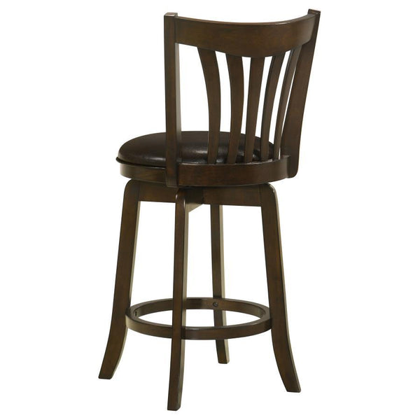 Lambert - Wood Counter Height Swivel Bar Chair - Dark Cherry