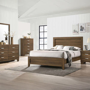 Miquell - Eastern King Bed - Oak