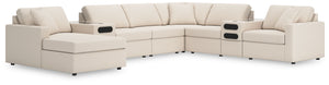 Looking cool and contemporary is great. But when it comes down to it, youâ€™re all about low-maintenance lounging. With the performance fabric on this sectional with chaise, cleaning spills is a breeze. Its customizable modular design caters to your ever-