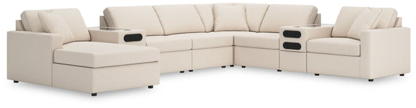Looking cool and contemporary is great. But when it comes down to it, youâ€™re all about low-maintenance lounging. With the performance fabric on this sectional with chaise, cleaning spills is a breeze. Its customizable modular design caters to your ever-