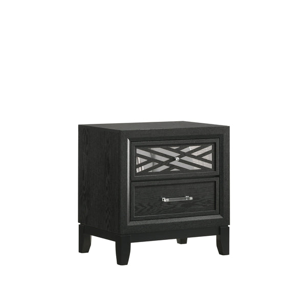 The Obsidian 2-Drawer Nightstand in Black is a striking blend of modern elegance and practical design, perfect for complementing any bedroom decor. Crafted with meticulous attention to detail, this nightstand is made from premium solid Rubberwood, enhance
