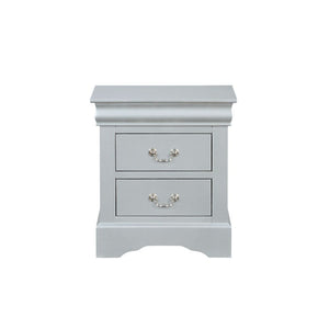 Bring casual elegance into your home with the Louis Phillipe nightstand. This nightstand is a piece that offers any bedroom a sophisticated look. Finished in classic finish with metal hardware, the simple moldings and luxurious pull handles add subtle sty