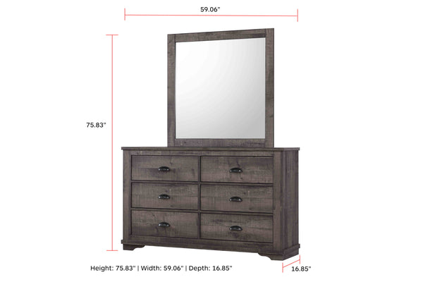  horizontal lines and a gently sloped headboard