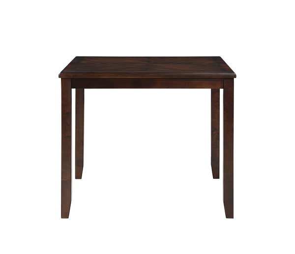Gia - 5 Piece Square Counter Dining Set (Table & 4 Chairs) - Cherry