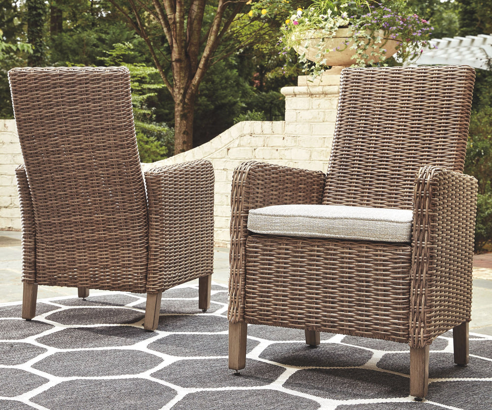 Sporting an easy-on-the-eyes look inspired by driftwood, this dining arm chair with cushion elevates the art of alfresco living. Beautiful and durable enough for indoor and outdoor use, the brilliantly styled seating entices with a plush, removable cushio