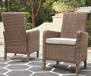  this dining arm chair with cushion elevates the art of alfresco living. Beautiful and durable enough for indoor and outdoor use