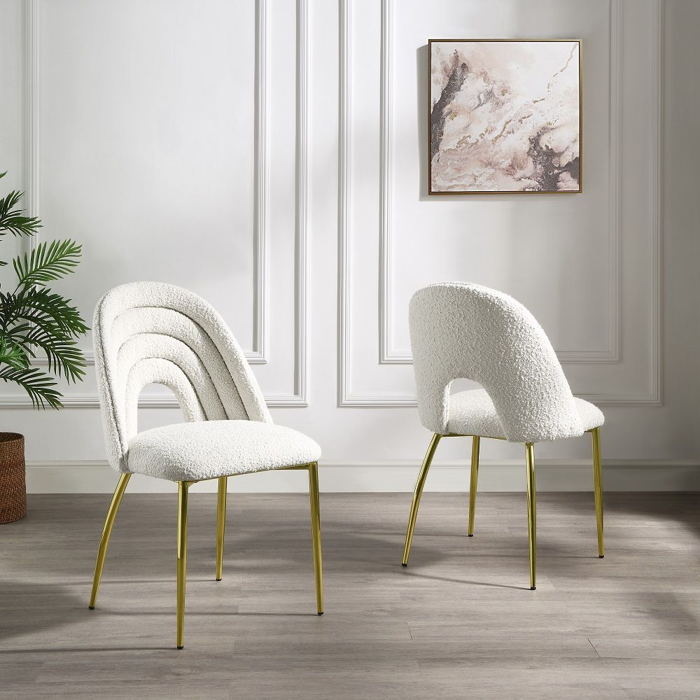 Padded Seat & Back Stainless Steel Legs Hollow Chair Back Design Foam Density: D40